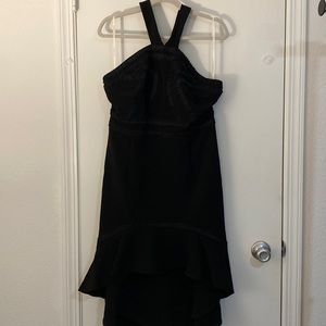 Foxiedox Aviana High/low Halter Neck Dress in black